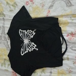 Butterfly ripped shirt